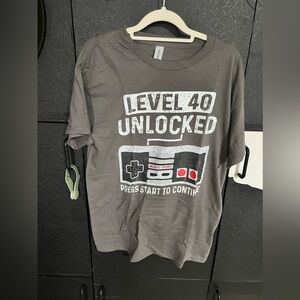 Level 40 unlocked T-shirt (Nintendo, birthday, 40th birthday)